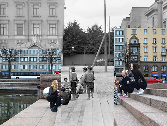 Reetta Nuutinen: Katse menneisyyteen [A look into the past], 2015, digital photograph collage