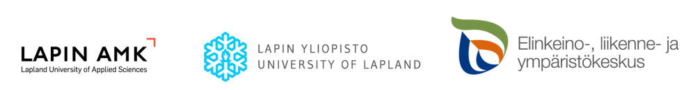 Lapin ammattikorkeakoulun, Lapin yliopiston ja ELY-keskuksen logot