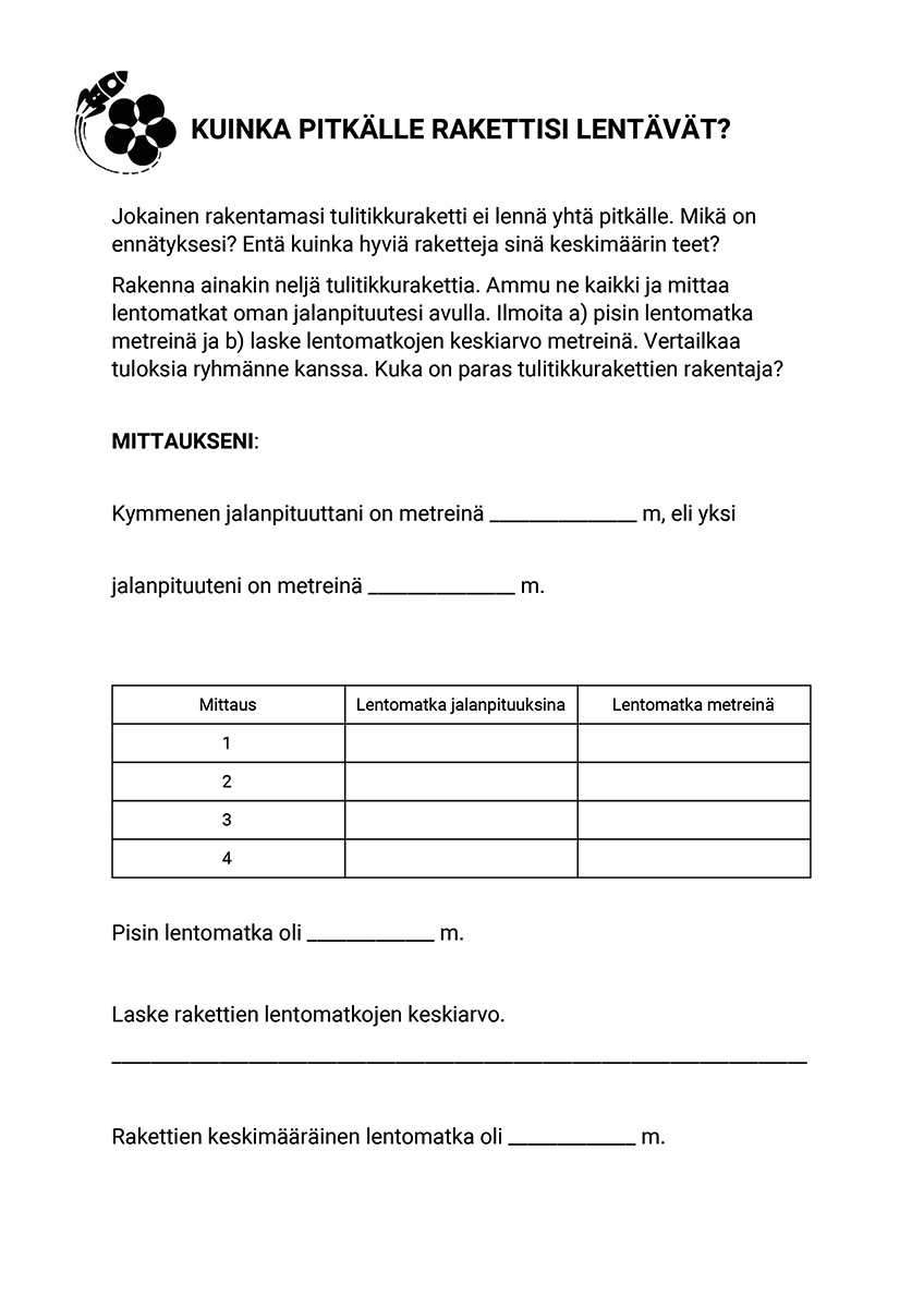 Kuinka pitkälle rakettisi lentävät sivu 1 -kuva