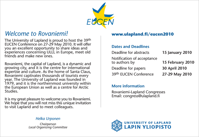 Eucen Conference 2010 card 2