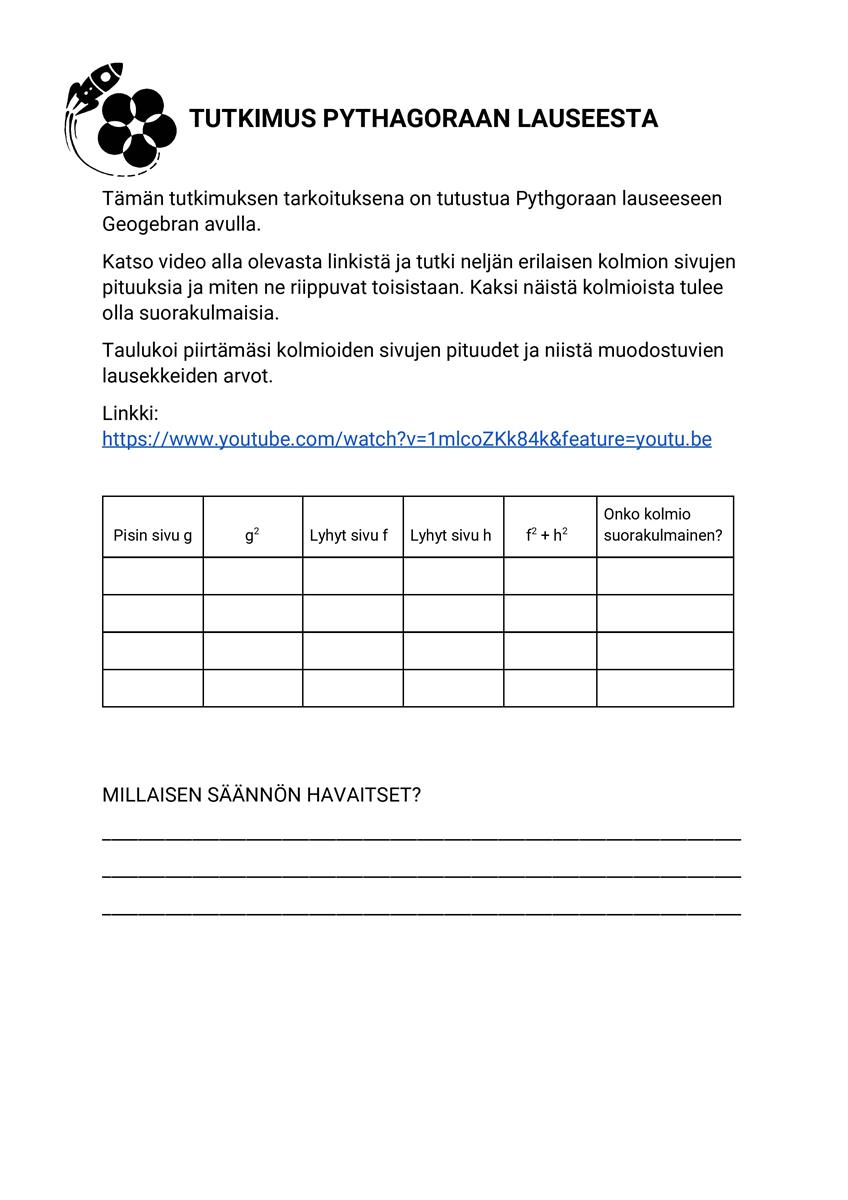 Tutkimus pythagoraan lauseesta sivu 1 -kuva